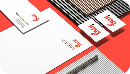 Business cards and stationery in the new brand